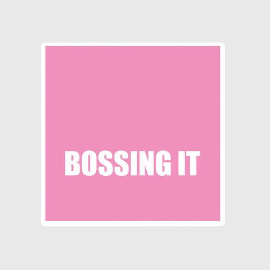 Bossing It sticker, For leaders, Self-starter, Excellence, Laptop, Diary, Workspace, Attitude, Go girl, Girl boss, Girl power