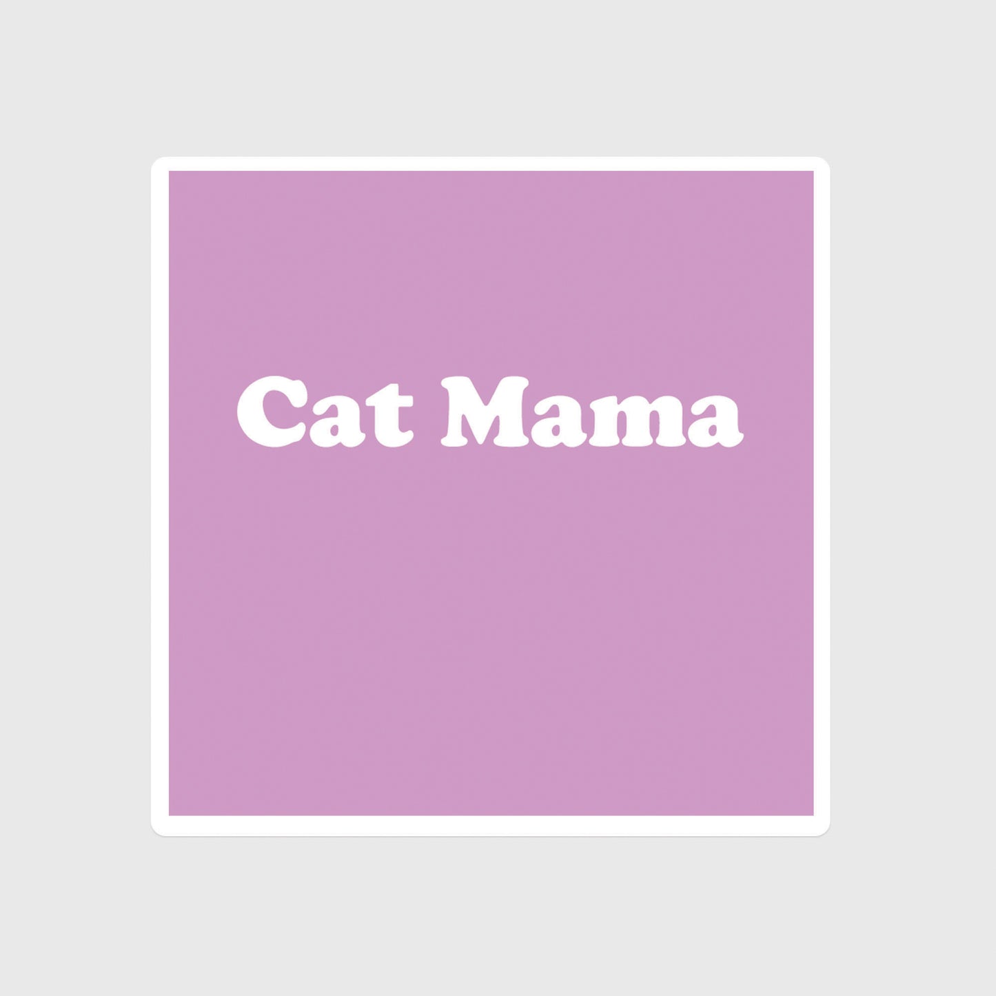 Cat Mama sticker, Cat lover, Mom, Feline, Pets, Badge of honor, Purple