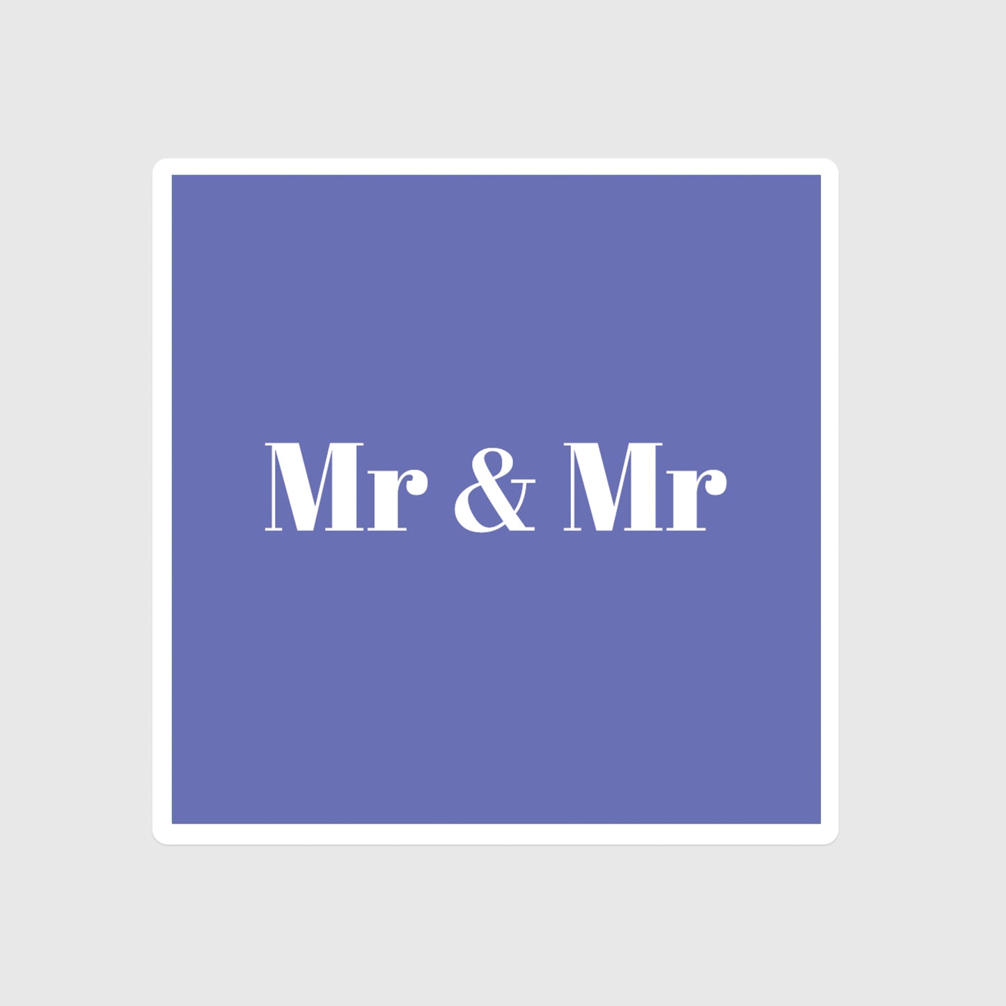 Mr & Mr sticker, Wedding, Betrothal, Marriage, Newlywed, LGTBQ+, Pride, Love is love, Keepsake, Gift, Celebrate love, His and His, Blue